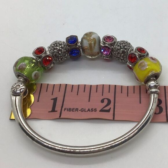Brighton Multicolored Beaded Bangle Bracelet - Picture 2 of 5
